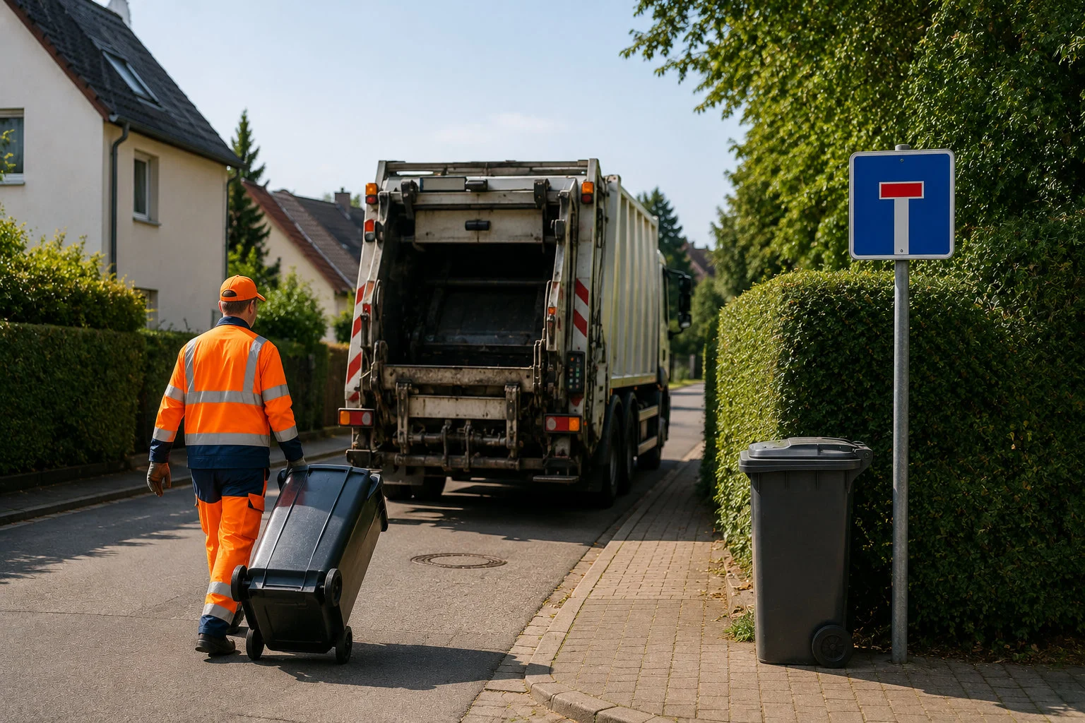 Müllfahrzeug muss Sackgasse nicht befahren